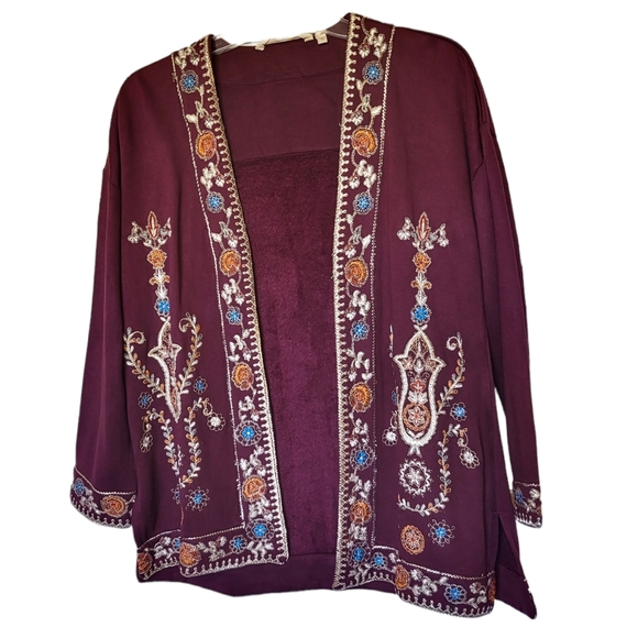 Soft Surroundings Embroidered Cardigan - Picture 1 of 11